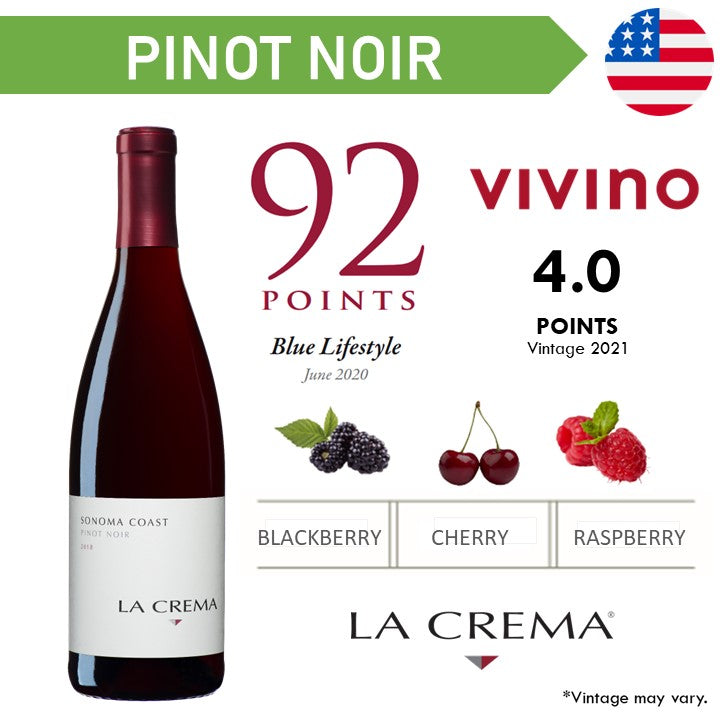 La Crema Sonoma Coast Pinot Noir - Red Wine 2023