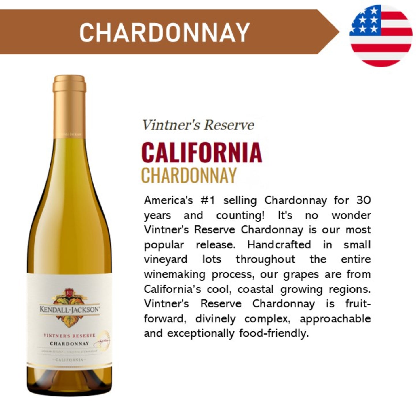 Kendall Jackson Vintner's Reserve Chardonnay - White Wine 2023