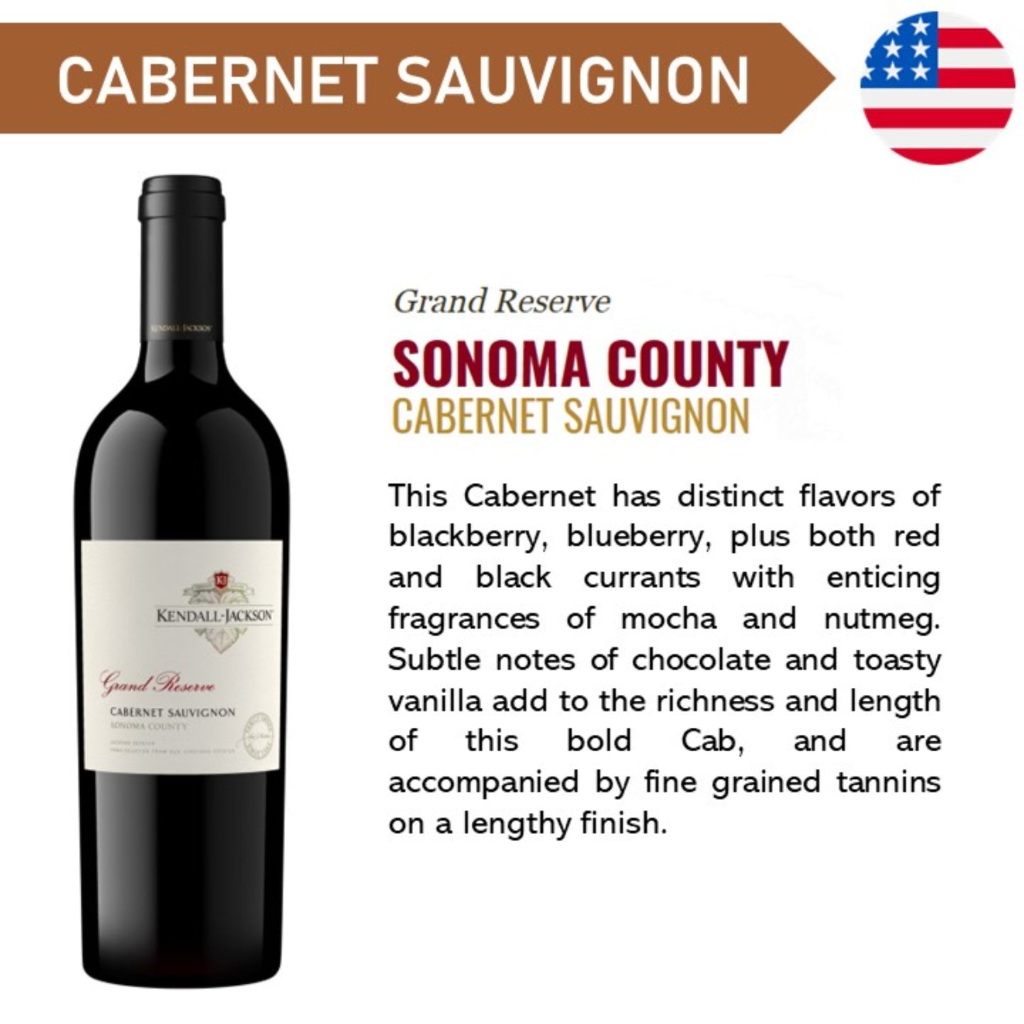 Kendall Jackson Grand Reserve Cabernet Sauvignon - Red Wine 2021
