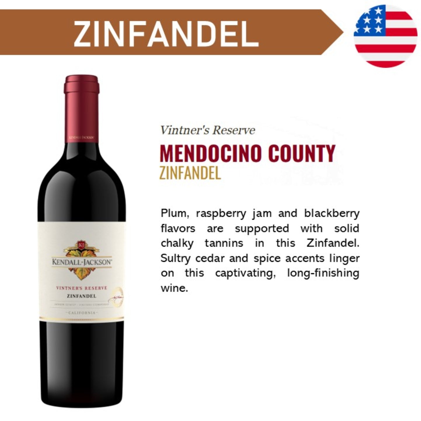 Kendall Jackson Vintner's Reserve Zinfandel - Red Wine 2023