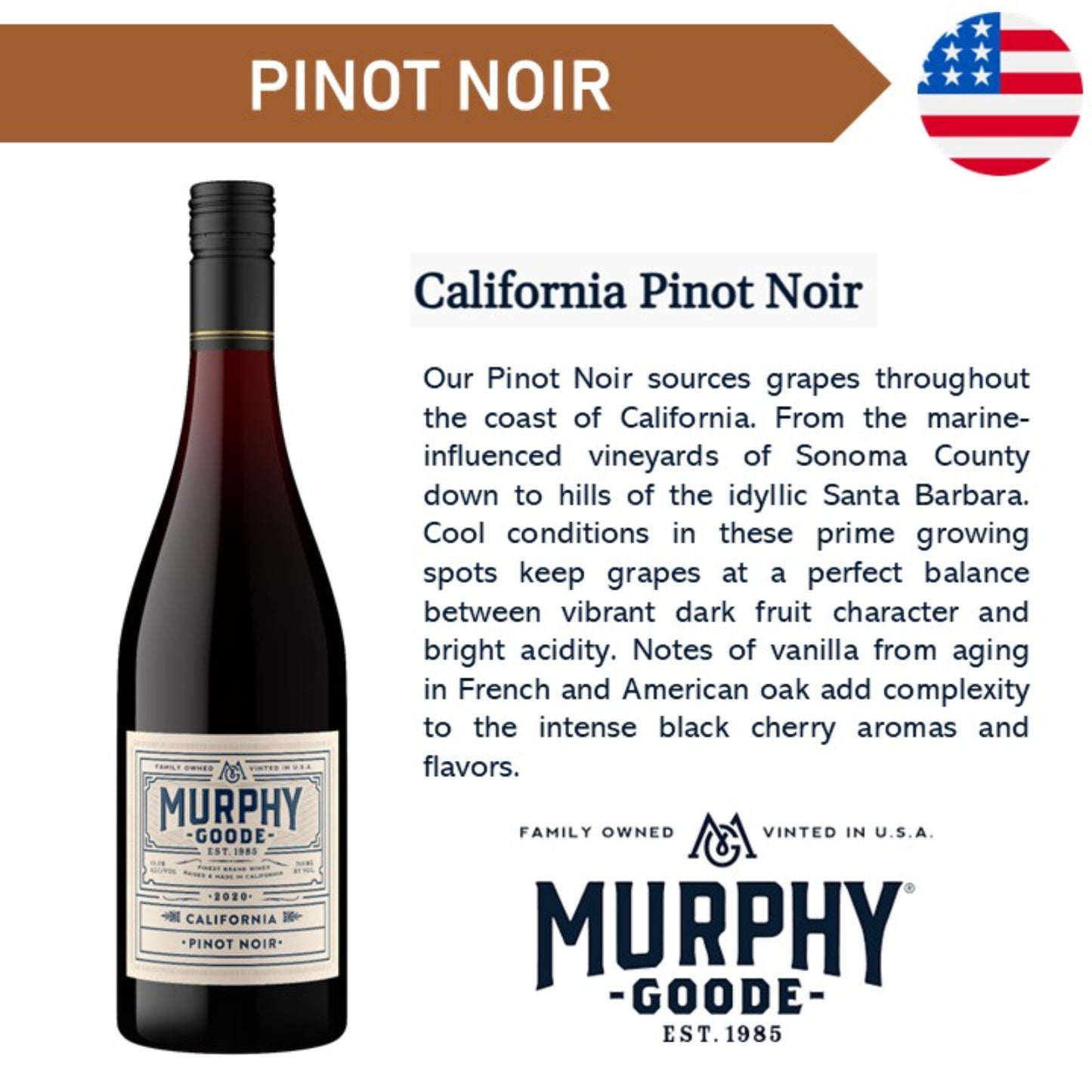 Murphy Goode California Pinot Noir - Red Wine 2020