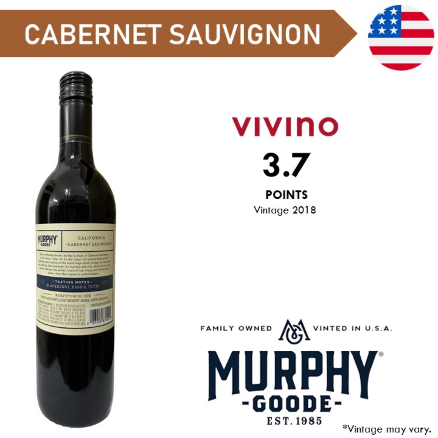 Murphy Goode California Cabernet Sauvignon - Red Wine 2019