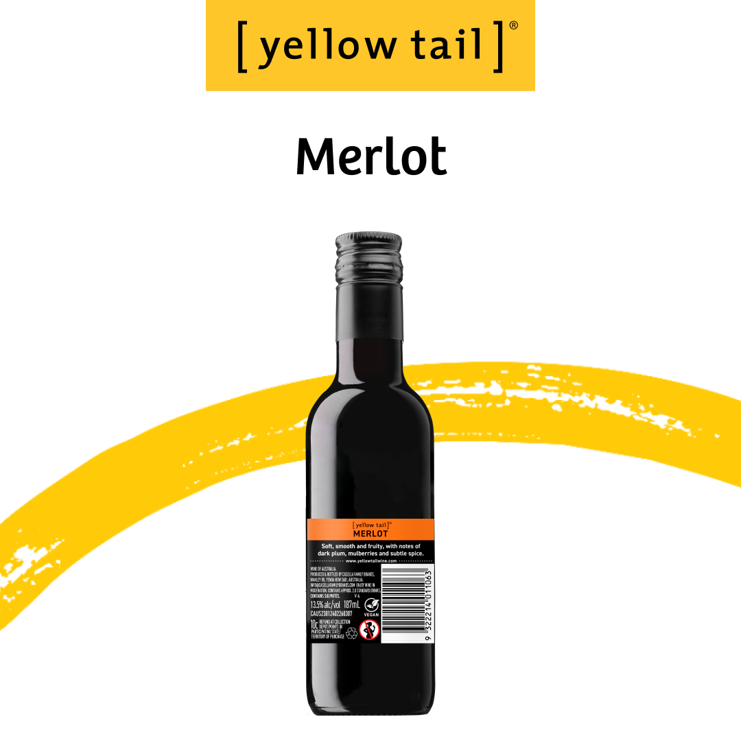Yellow Tail Mini Merlot - Red Wine - Case8
