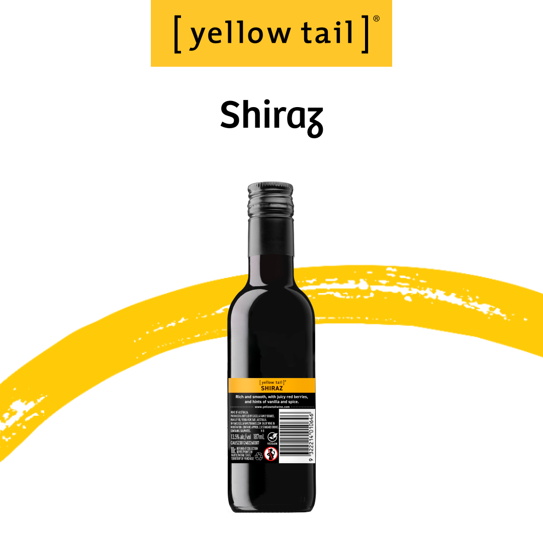 Yellow Tail Mini Shiraz 187ML- Red Wine 2022