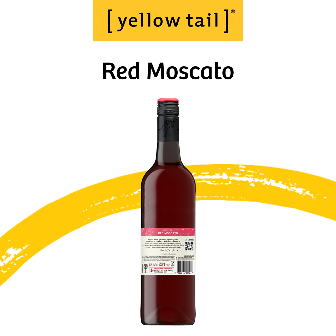 Yellow Tail Red Moscato - Red Sweet Wine - NV
