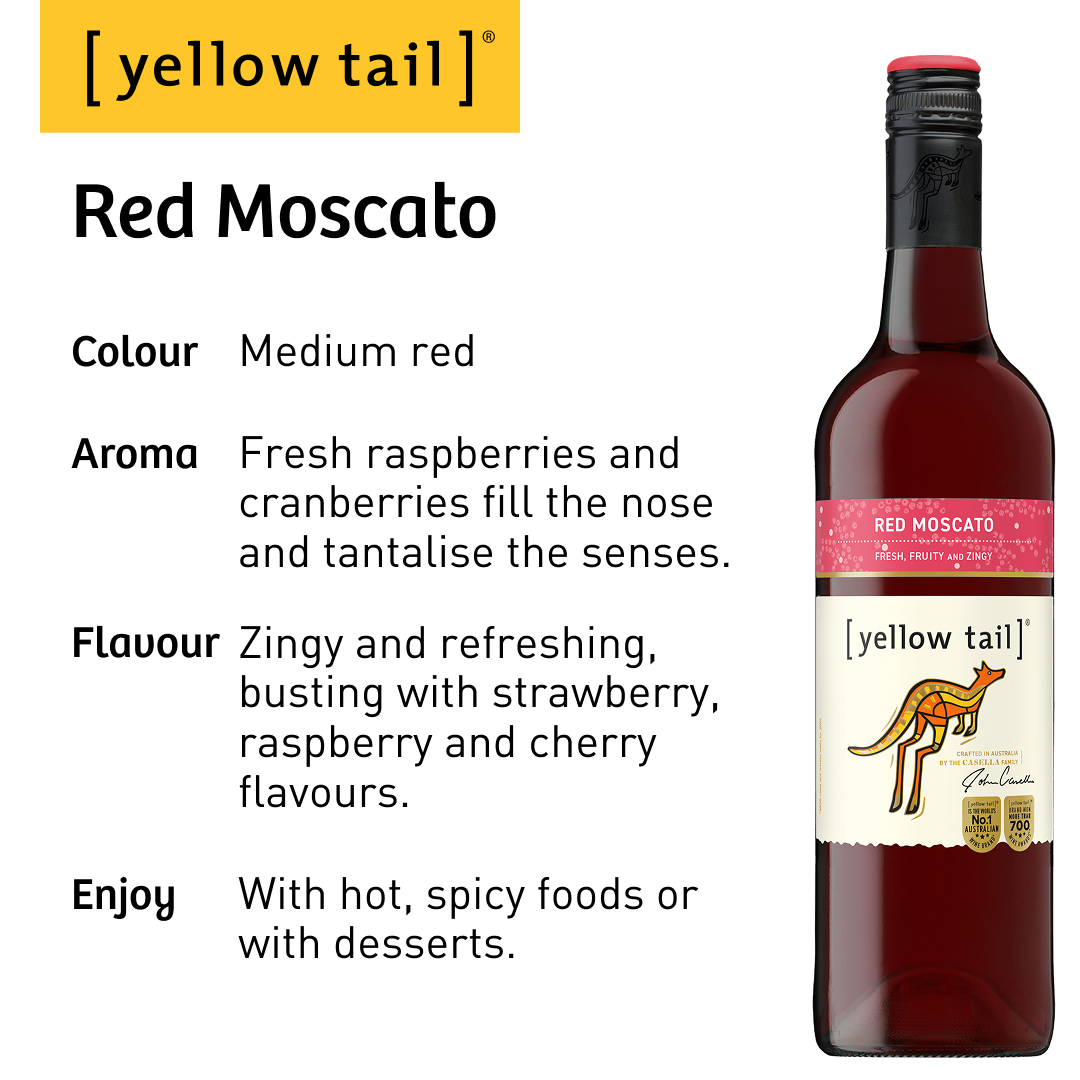 Yellow Tail Red Moscato - Red Sweet Wine - NV