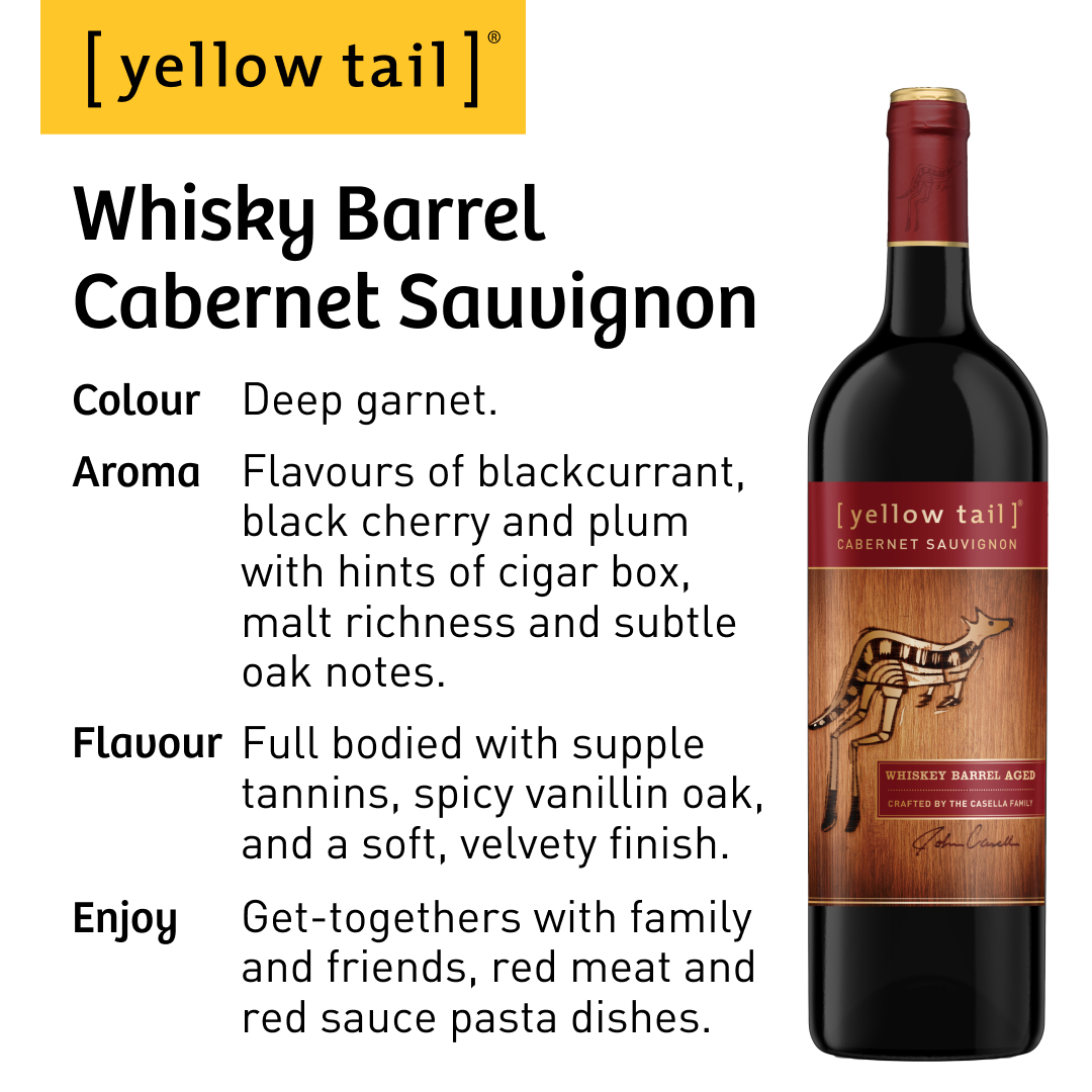Yellow Tail Whisky Barrel Cabernet Sauvignon - Red Wine 2023