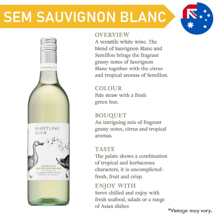 Whistling Duck Semillon Sauvignon Blanc - White Wine - Case12