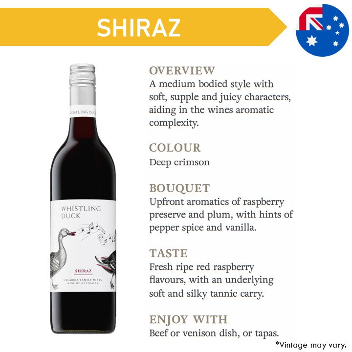 Whistling Duck Shiraz - Red Wine 2024