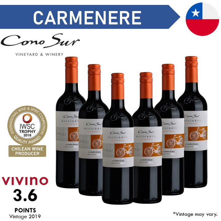 Cono Sur Bicicleta Reserva Carmenere - Red Wine - Case6