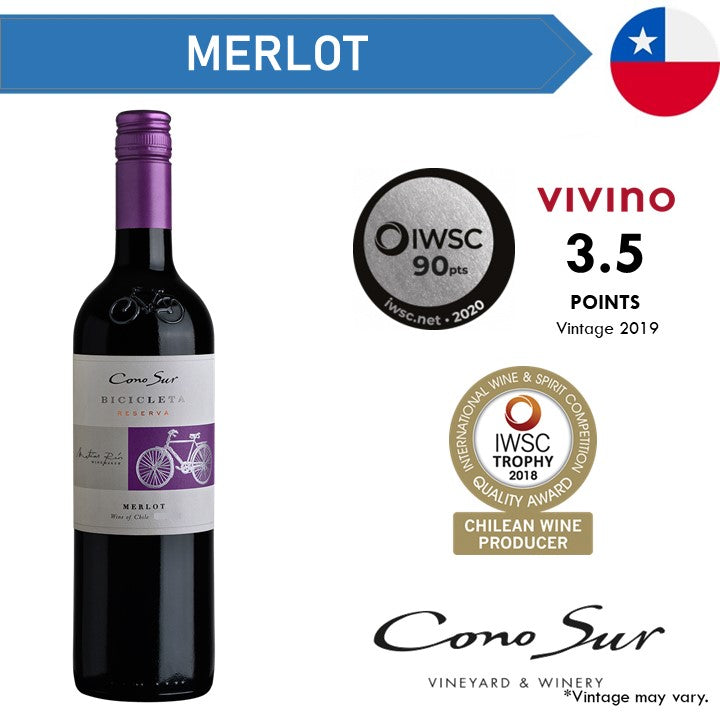 Cono Sur Bicicleta Reserva Merlot - Red Wine - Case6