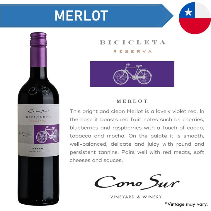 Cono Sur Bicicleta Reserva Merlot - Red Wine - Case6