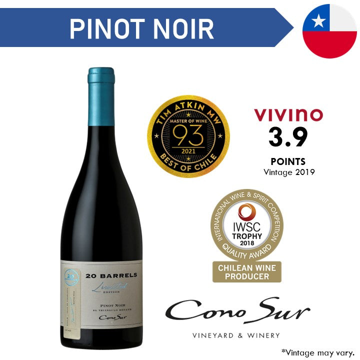 Cono Sur 20 Barrels Pinot Noir - Red Wine 2019
