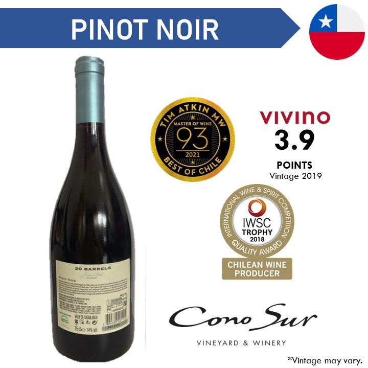 Cono Sur 20 Barrels Pinot Noir - Red Wine 2019