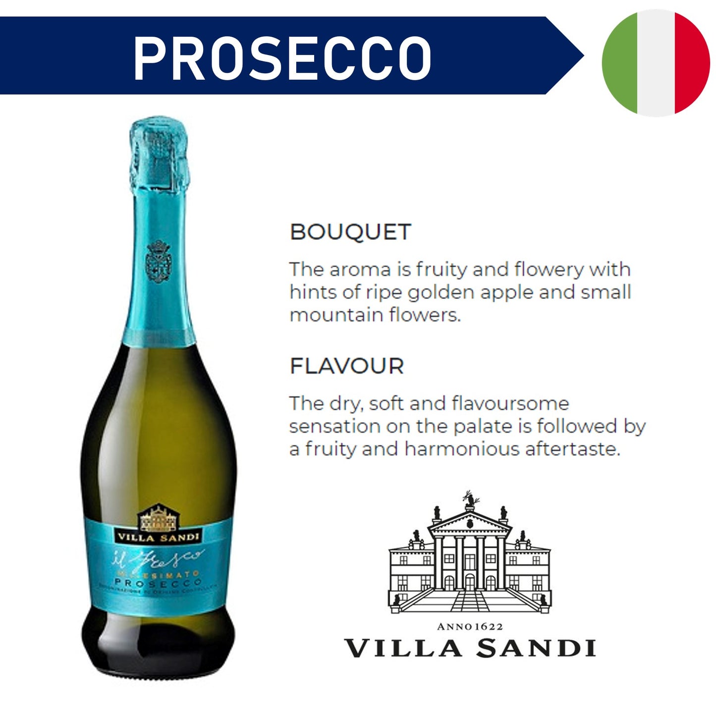 Villa Sandi Il Fresco Millesimato Prosecco - Sparkling Wine 2024