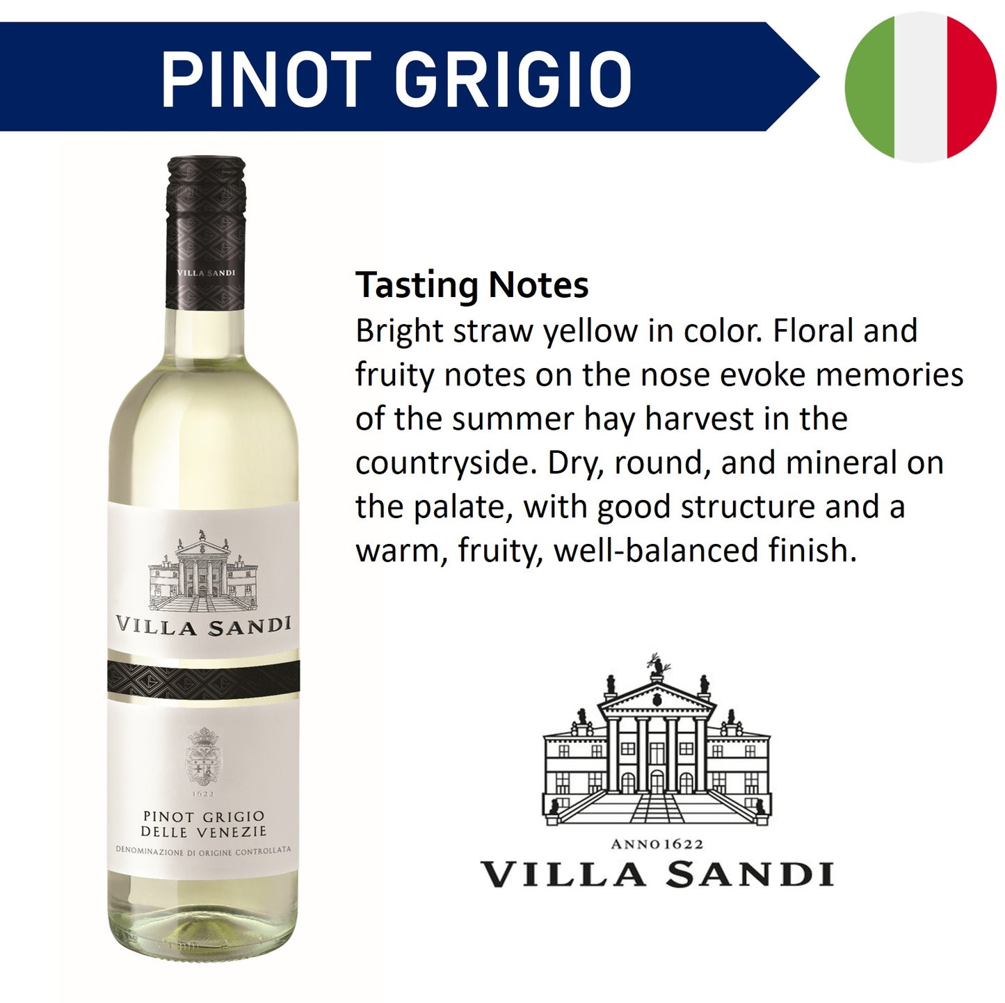 Villa Sandi Pinot Grigio - White Wine 2024
