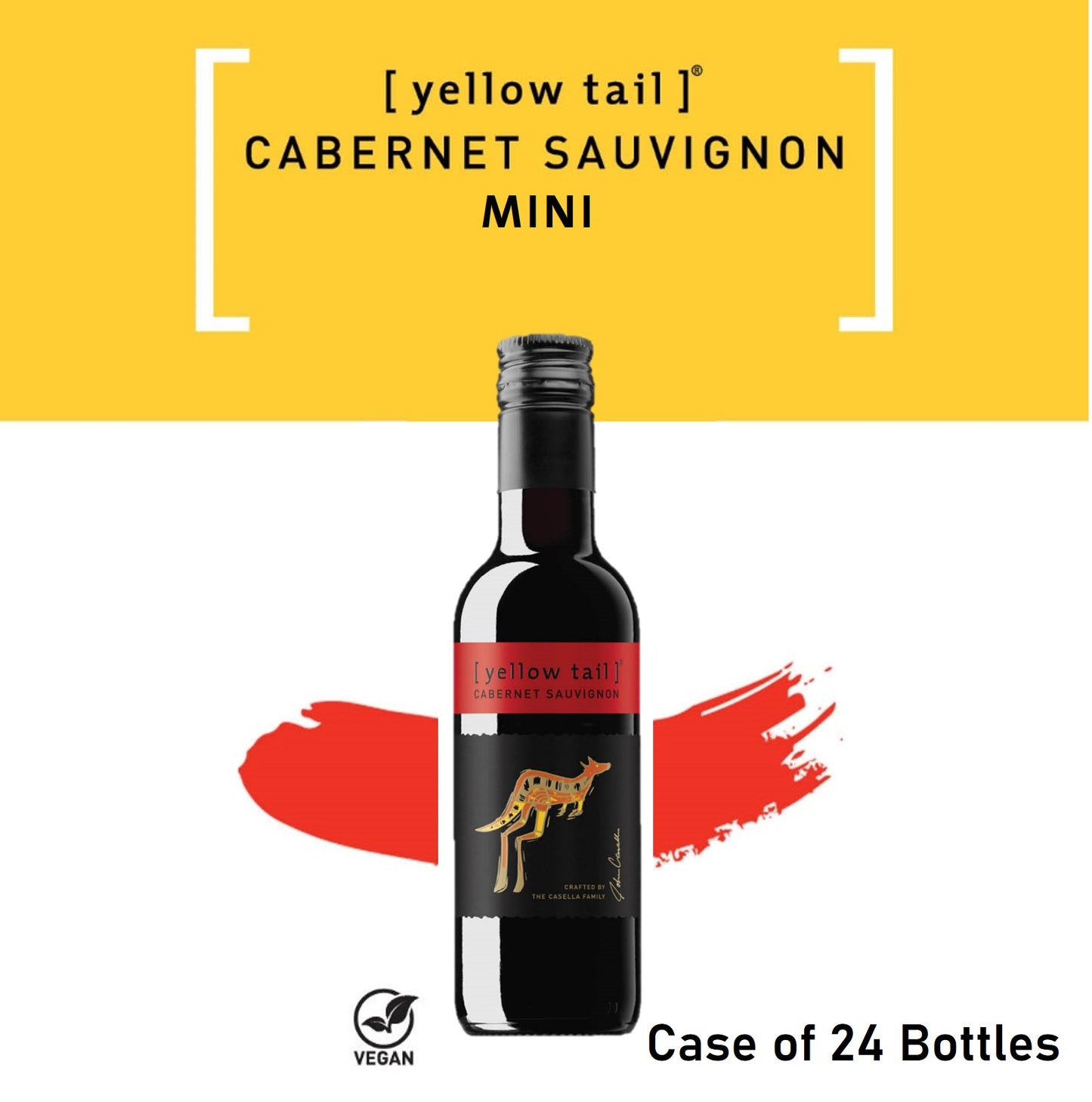 Yellow Tail Mini Cabernet Sauvignon - Red Wine - case24
