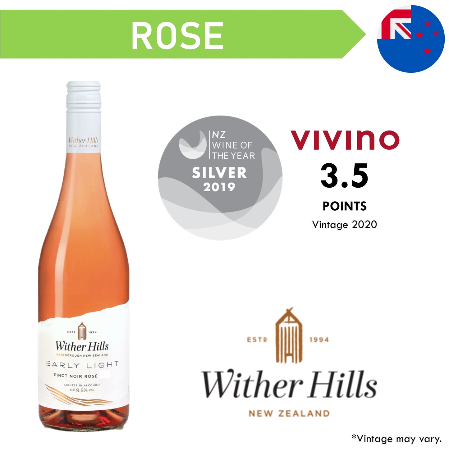 Wither Hills Early Light Marlborough Rose - Rose Wine 2020