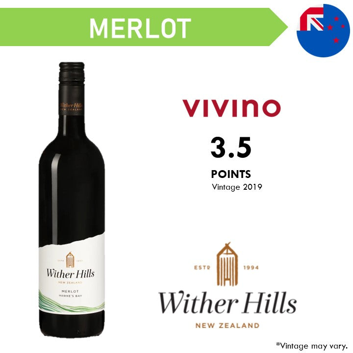 Wither Hills Hawke's Bay Merlot - Red Wine 2019