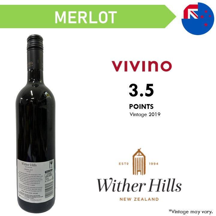 Wither Hills Hawke's Bay Merlot - Red Wine 2019