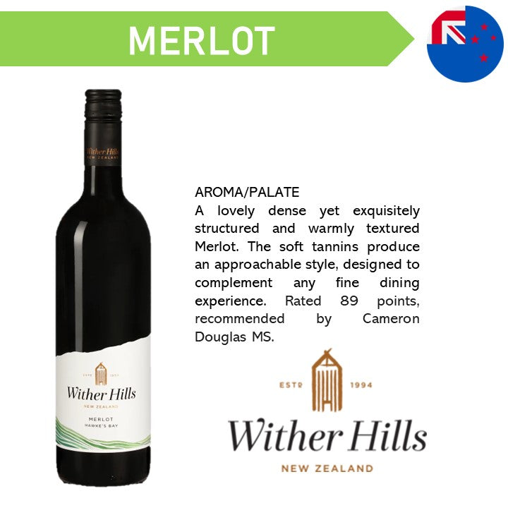 Wither Hills Hawke's Bay Merlot - Red Wine 2019