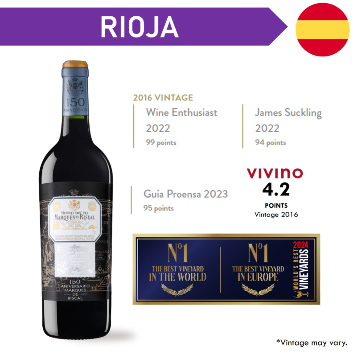 Marques de Riscal Reserva Rioja 150 Aniversario - Red Wine 2017