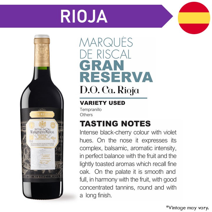 Marques de Riscal Gran Reserva Rioja - Red Wine 2018