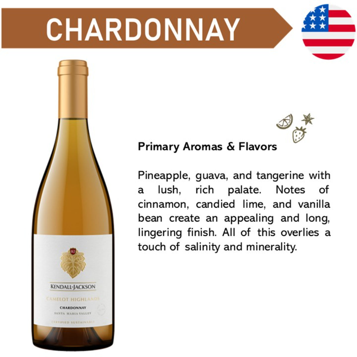 Kendall Jackson Estate Camelot Highlands Chardonnay - White Wine 2020