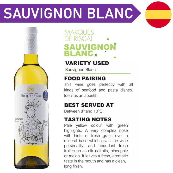 Marques de Riscal Organic Sauvignon Blanc - White Wine 2023