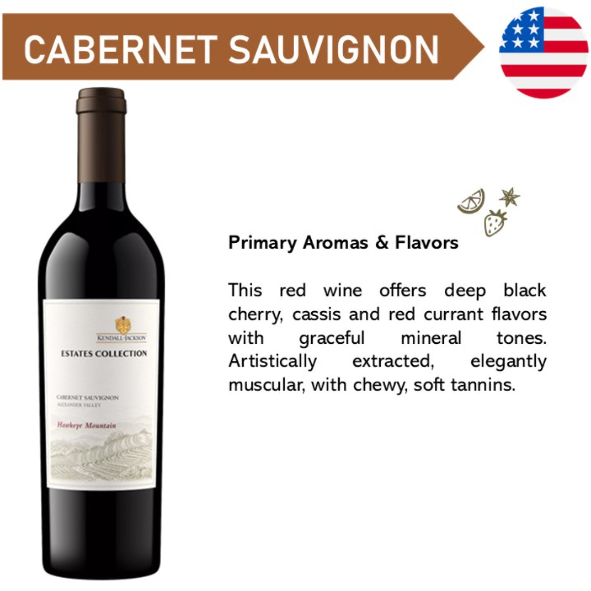 Kendall Jackson Estate Hawkeye Mountain Cabernet Sauvignon - Red Wine 2022