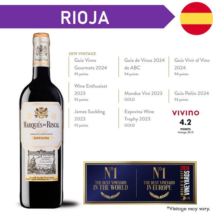 Marques de Riscal Reserva Rioja 1 Bot Gift Box - Red Wine