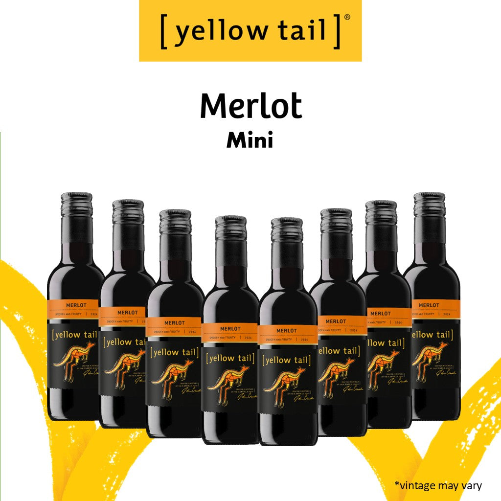 Yellow Tail Mini Merlot - Red Wine - Case8