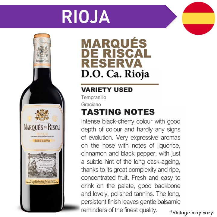 Marques de Riscal Reserva Rioja 1 Bot Gift Box - Red Wine