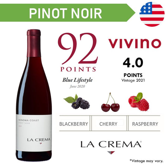 La Crema Sonoma Coast Pinot Noir - Red Wine 2023