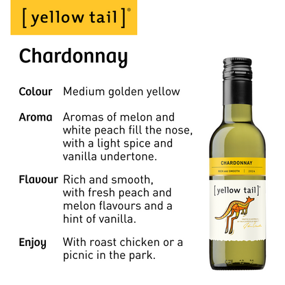 Yellow Tail Mini Chardonnay 187ML- White Wine 2024