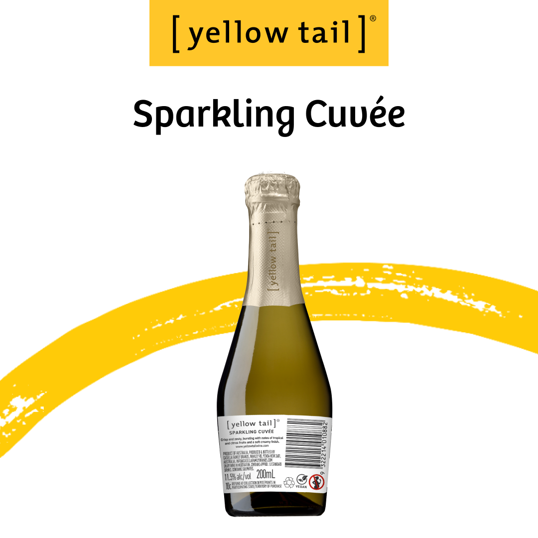 Yellow Tail Mini Bubbles White - Sparkling Wine - Case24