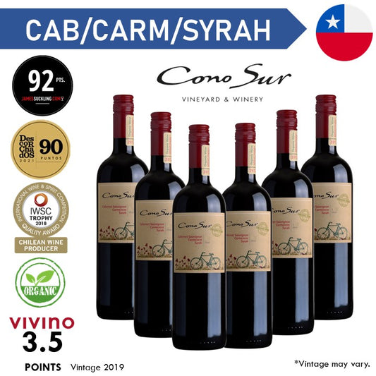 Cono Sur Organic Cabernet Sauvignon Carmenere Syrah - Red Wine - Case6