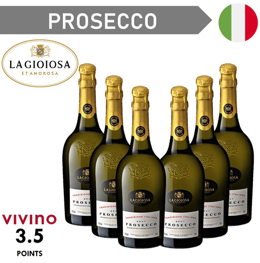 La Gioiosa Tradizione Europa (White Label) Prosecco - Sparkling Wine - Case6