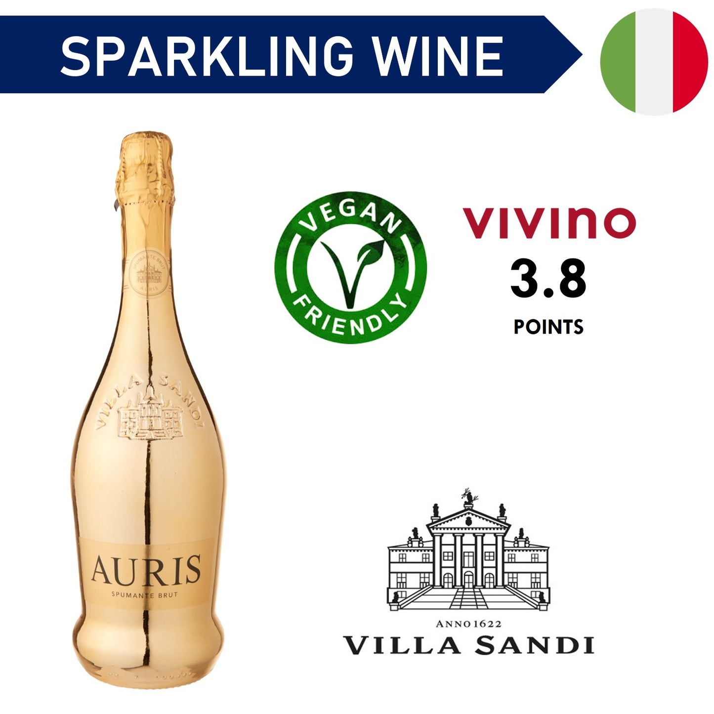 Villa Sandi Auris Brut - Sparkling Wine NV