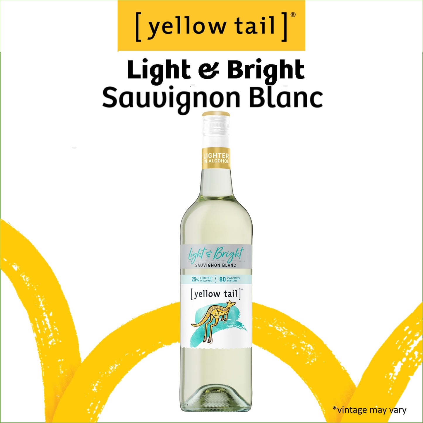 Yellow Tail Light Bright Sauvignon Blanc - White Wine 2024
