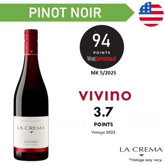 La Crema Monterey Coast Pinot Noir - Red Wine 2023