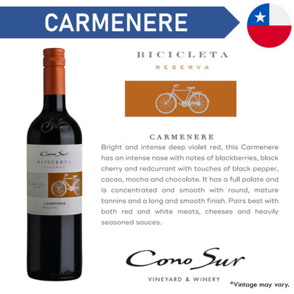 Cono Sur Bicicleta Reserva Carmenere - Red Wine - Case6