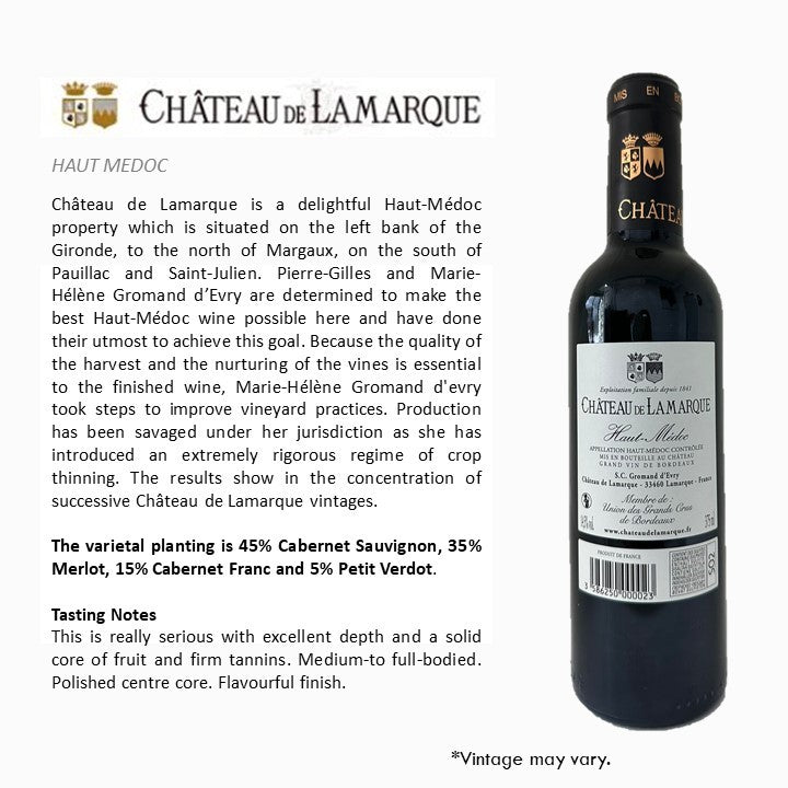 Chateau de Lamarque Haut Medoc 375ml - Red Wine 2018