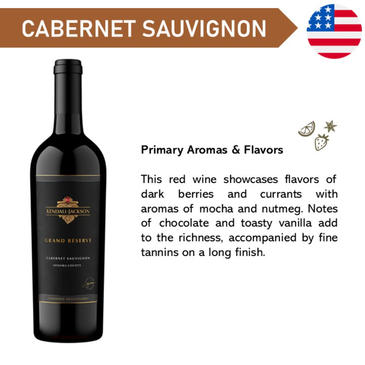 Kendall Jackson Grand Reserve Cabernet Sauvignon - Red Wine 2022