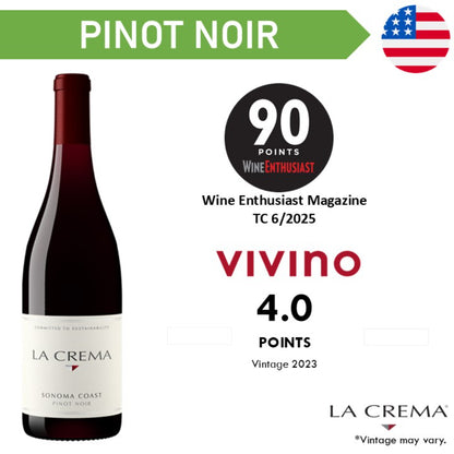 La Crema Sonoma Coast Pinot Noir - Red Wine 2023