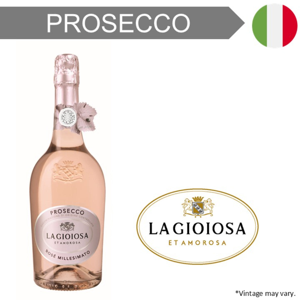 La Gioiosa Rose DOC Millesimato Prosecco - Case6