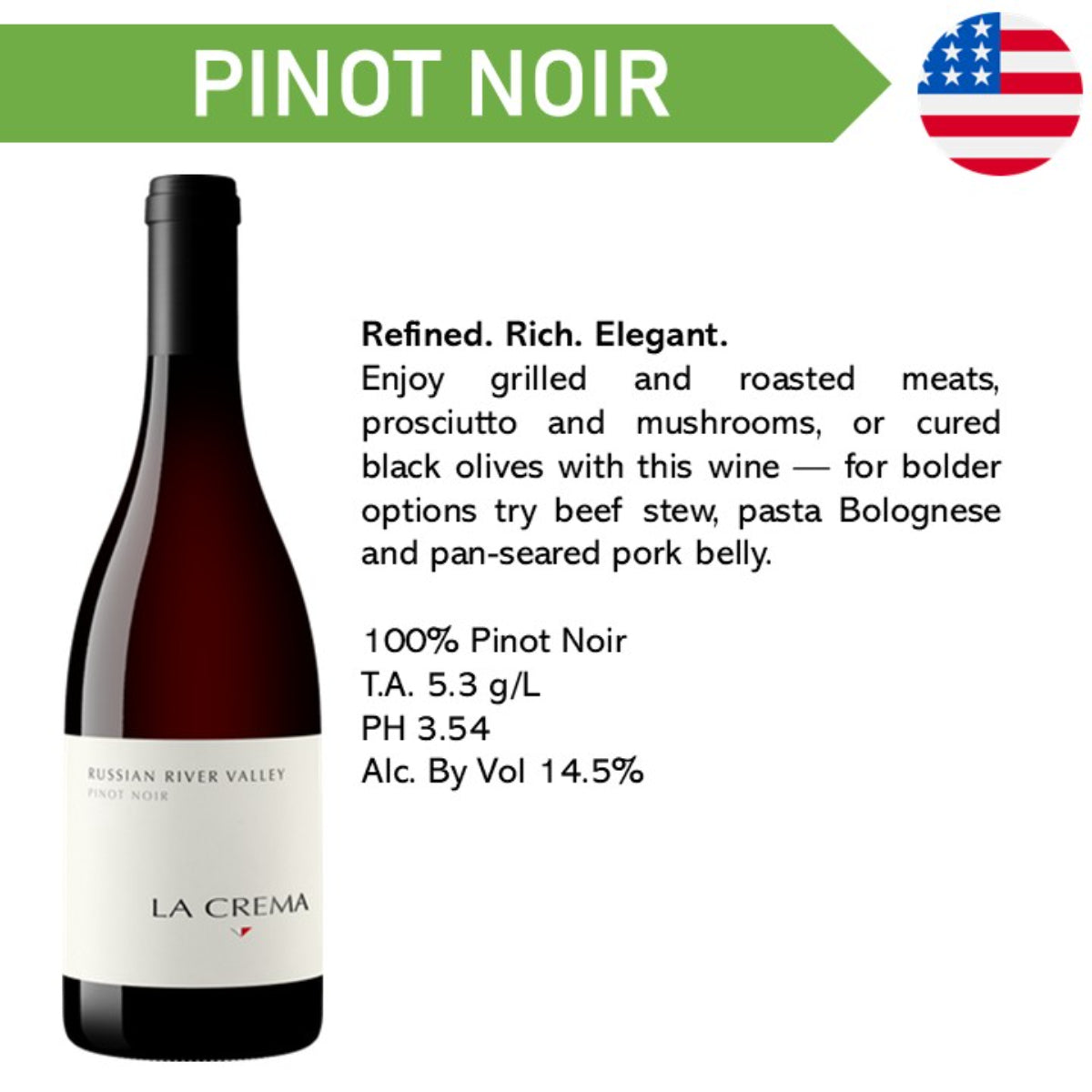 La Crema Russian River Valley Pinot Noir - Red Wine 2022