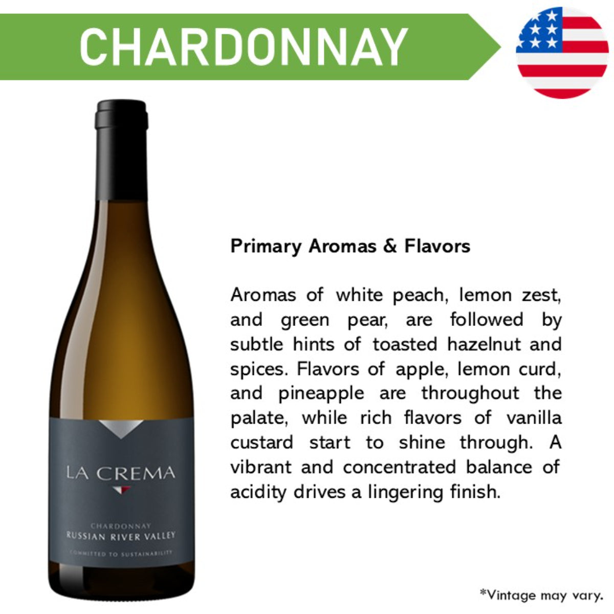 La Crema Russian River Chardonnay - White Wine 2023
