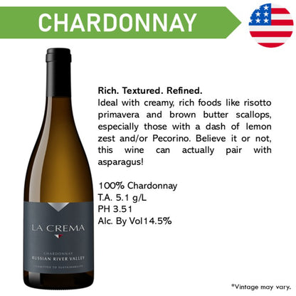 La Crema Russian River Chardonnay - White Wine 2023