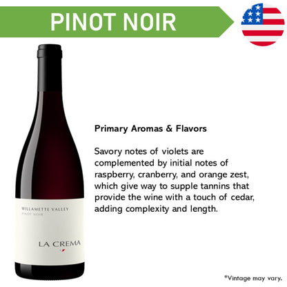 La Crema Oregon Willamette Valley Pinot Noir - Red Wine 2022